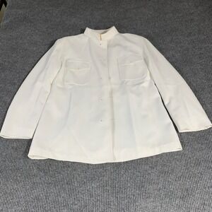 VTG American Craftsman Navy‎ Uniform Mens Large 44 White 80s Retro Blazer USA